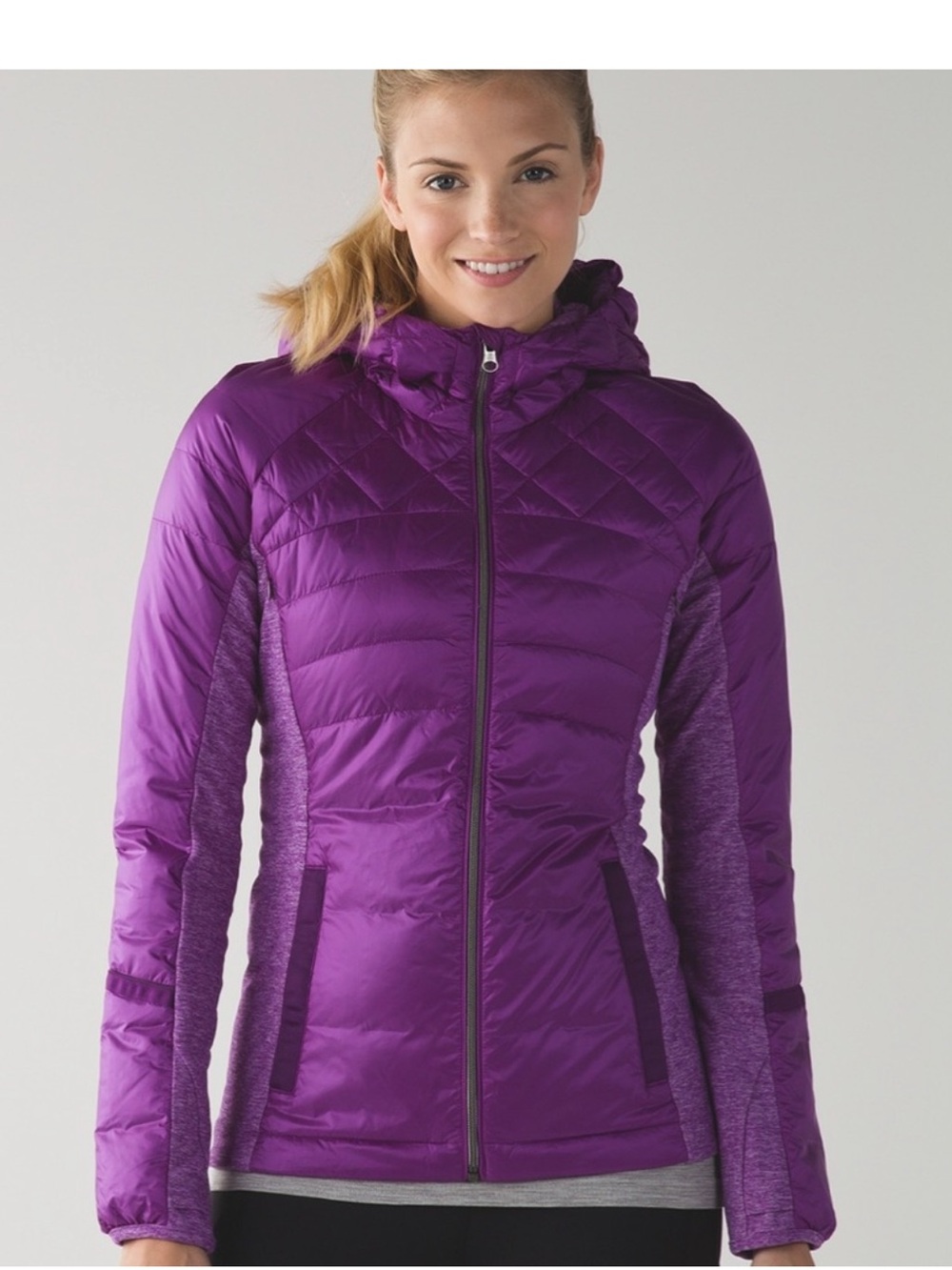 Lululemon Lululemon Goose Down For A Run Zip Up Tender  Violet Puffer Quilted 6